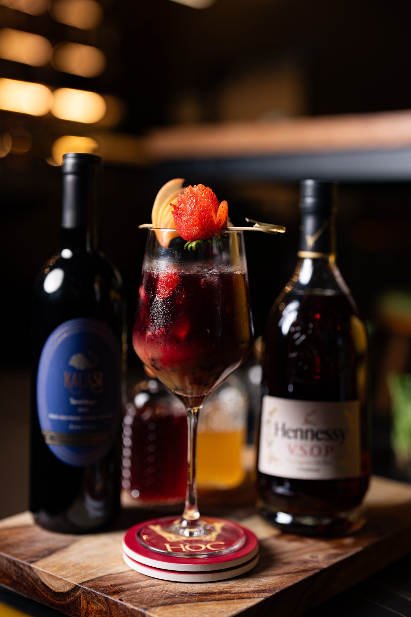 Sangria wine cocktail Aruvi bar House of Chettinad